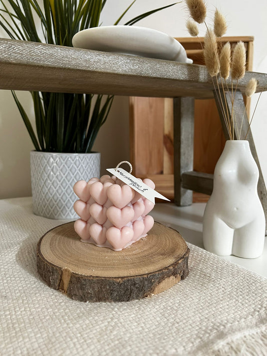 3 x 3 Heart Bobble Candle