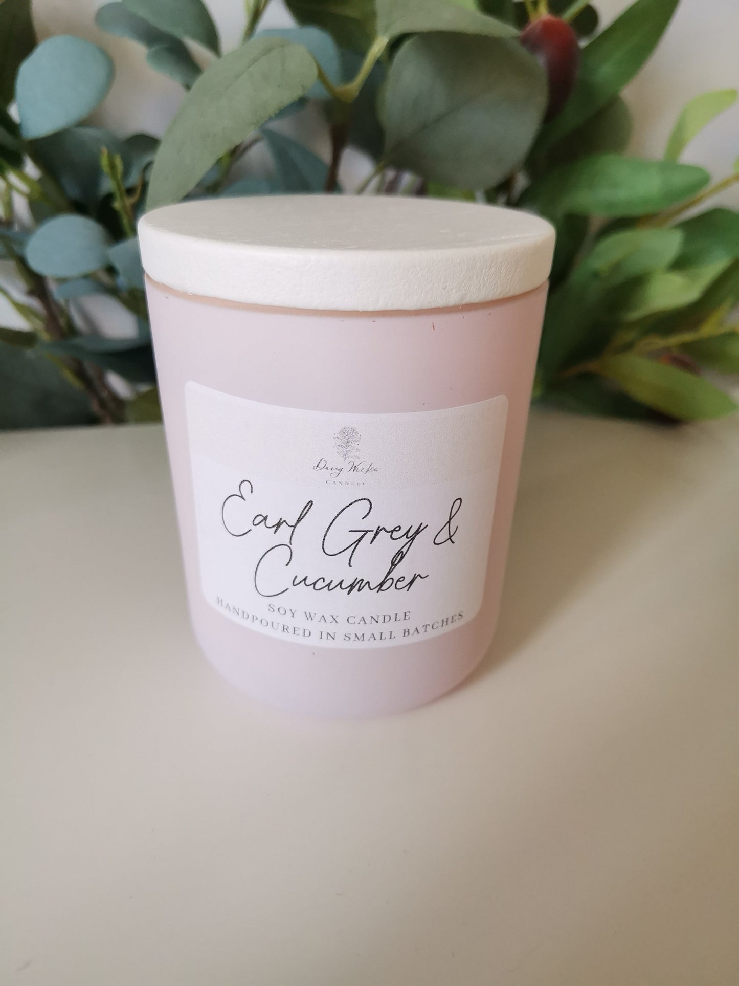 Cambridge Pink glass Jar Candle