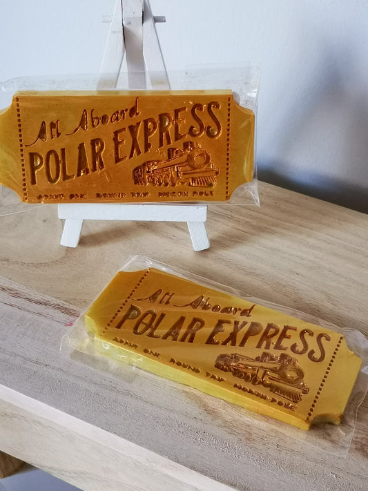 All aboard  Polar Express  ( Long ) Golden Ticket- Christmas Wax Melt Shapes